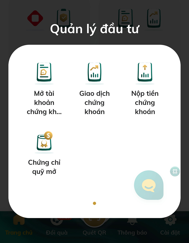 Vào mục mở tài khoản chứng khoán